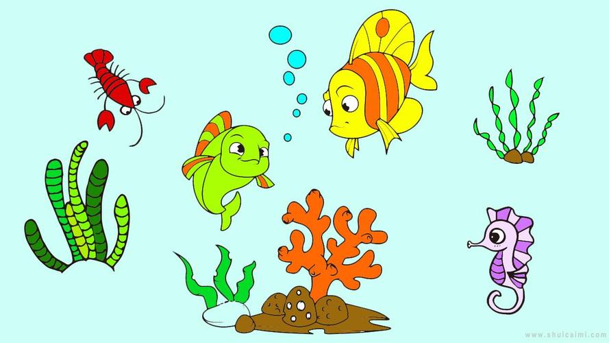 颜色我们的海底世界动物就完成了以上内容是关于海底世界动物简笔画