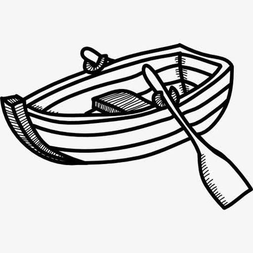 古代儿童划船简笔画