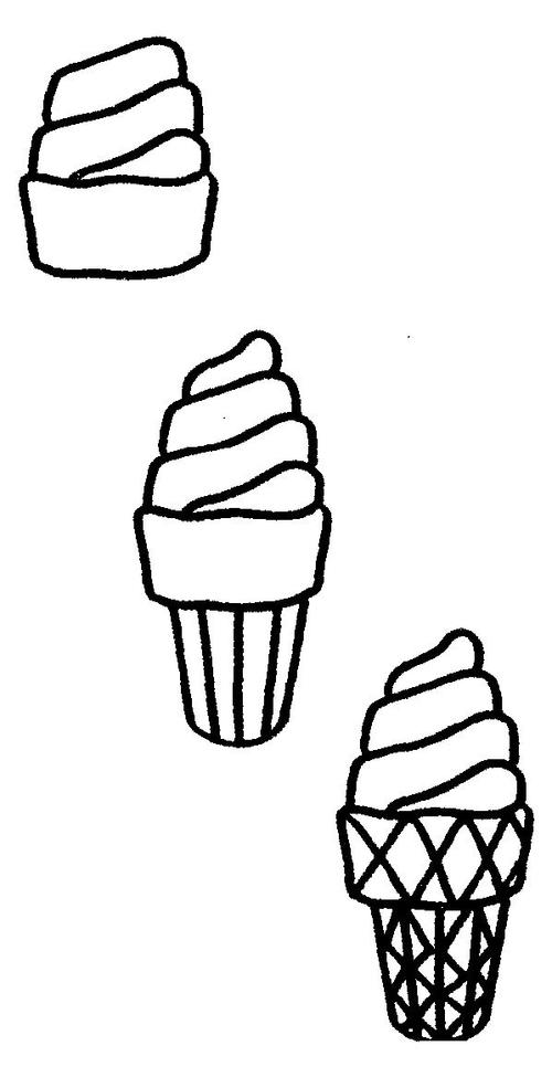 冰淇淋简笔画简单画法-儿童简笔画大全