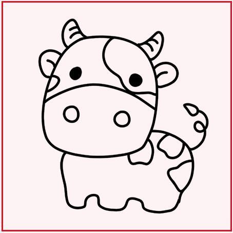 十二生肖动物简笔画图片 牛