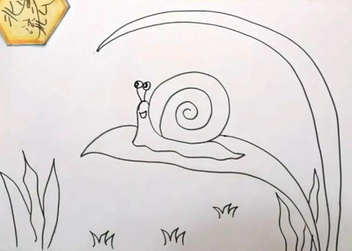 蜗牛简笔画小朋友们喜欢的绘画素材