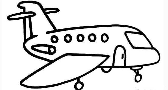 小飞机简笔画图