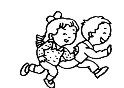跑步运动简笔画 运动人物 - 9252儿童网