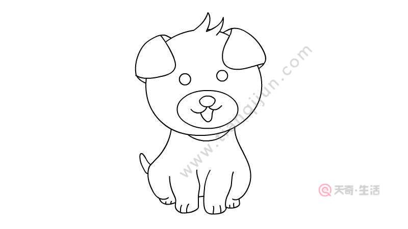 可爱小狗简笔画可爱小狗的画法