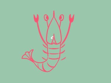 儿童才艺 简笔画 动物简笔画虾是甲壳亚门十足目游泳亚目动物有近