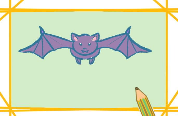 兴趣爱好 学画画 简笔画蝙蝠的翅膀呈现两个典型的类型反映了两种不