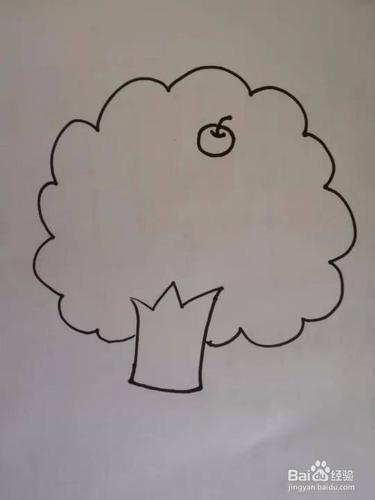 儿童简笔画-苹果树