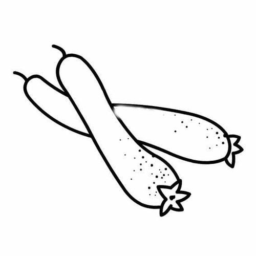 2根简单的黄瓜简笔画图片怎样画黄瓜儿童画