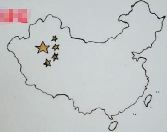 中国地图简笔画怎么画