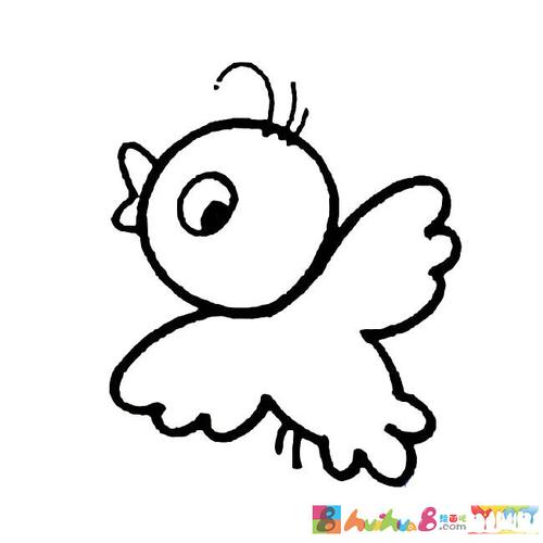 幼儿小鸟动物简笔画步骤图片大全怎么画简笔画教程绘画吧-画画