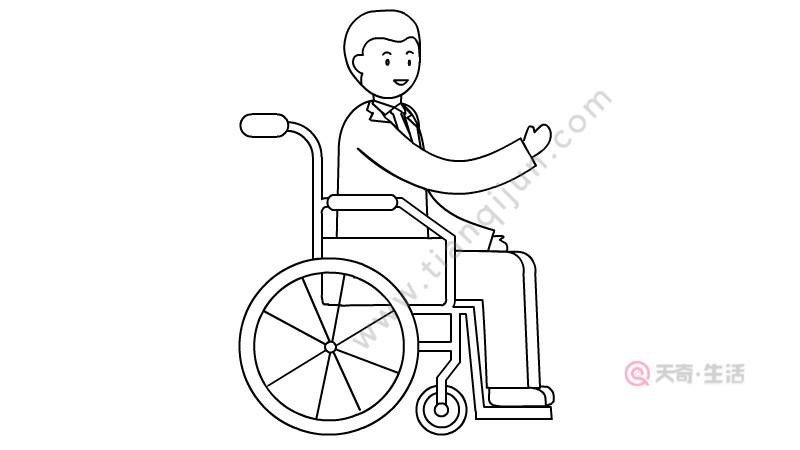 关爱残疾人简笔画教程 关爱残疾人简笔画步骤