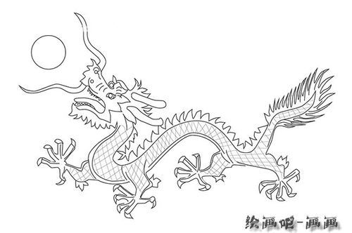 四张中国龙的简笔画图片