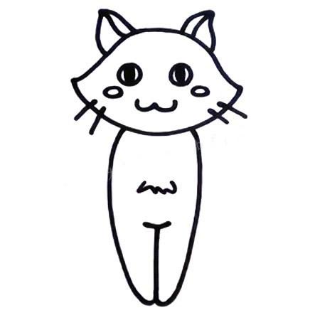 百分网 爱好 书画 画画 简笔画 猫咪的简笔画步骤 猫咪的简笔画步骤