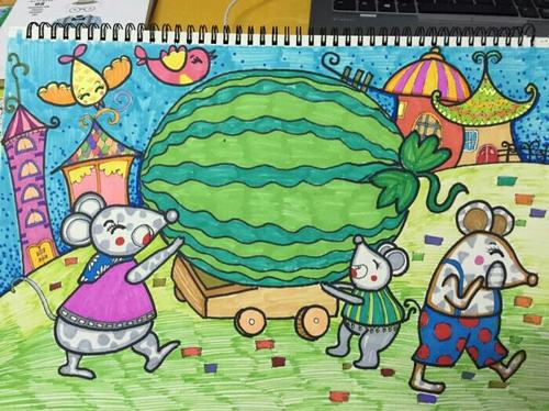 金宝贝艺术幼儿园简笔画培训素材色彩应用
