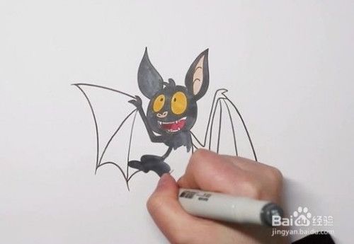 简笔画系列-怎么画蝙蝠简笔画
