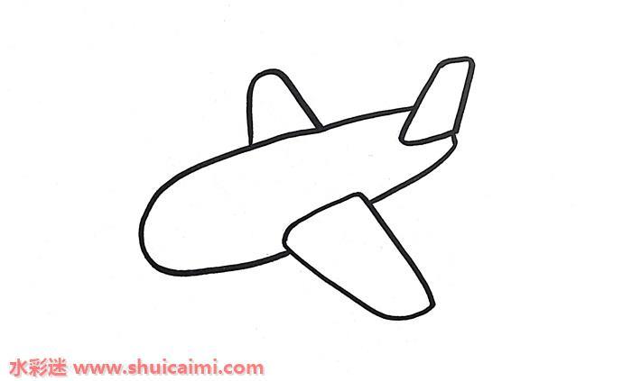 儿童飞机简笔画的画法步骤图解