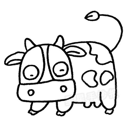 奶牛简笔画图片画法