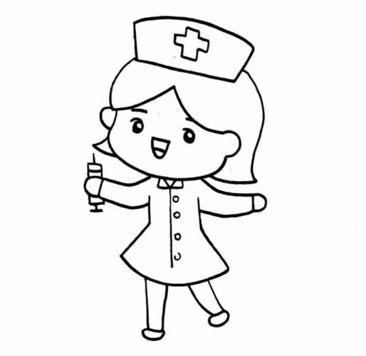 护士简笔画简单又漂亮护士画法步骤图解教程