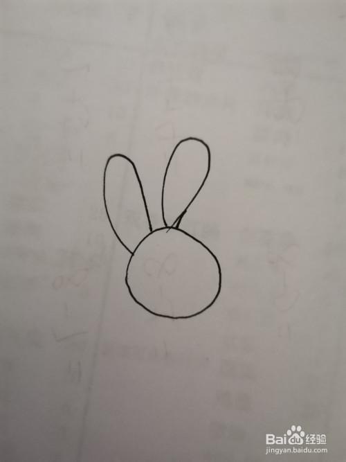 一年级美术简笔画小兔子