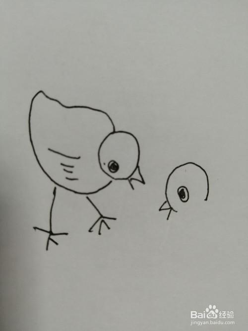 简笔画可爱的小鸡怎么画