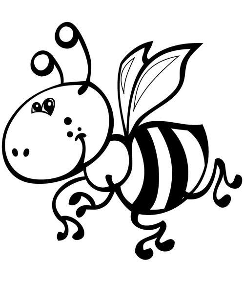小蜜蜂儿童简笔画蜜蜂