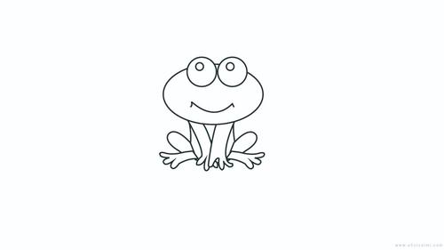青蛙简笔画怎么画 青蛙简笔画图片 - 水彩迷