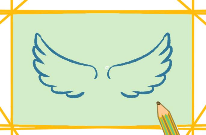 天使的翅膀步骤1天使的翅膀的简笔画步骤如下天使的翅膀的简笔画成品