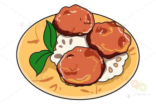 广州传统饼类名小吃 鸡仔饼简笔画常州传统风味小吃 蟹壳黄简笔画杭州
