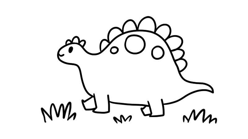 儿童恐龙简笔画怎么画