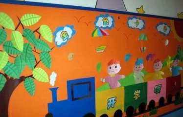 幼儿园开学主题墙简笔画
