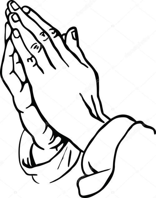 向量例证空调简笔简笔手绘祈祷的手势素材祈祷的女孩简笔画人物类简笔