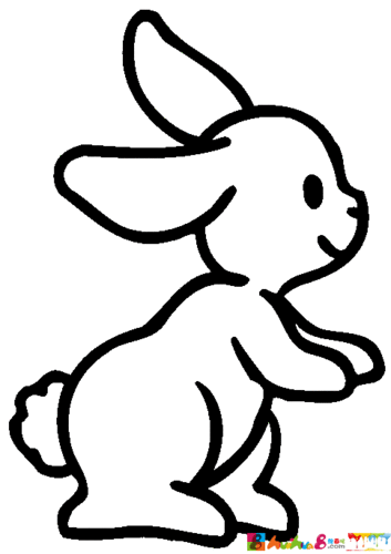 这是一幅关于小兔子的简笔画简单通俗易懂适合小朋友们学习.