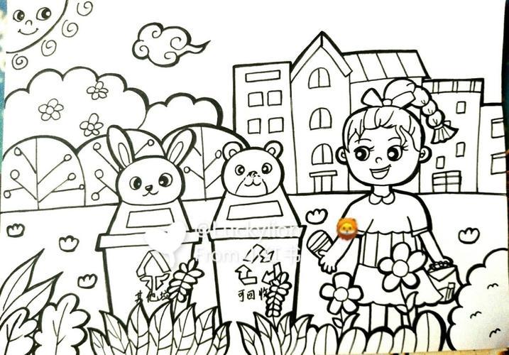 幼师简笔画|主题画|儿童画《垃圾分类》
