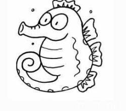 海底小动物卡通简笔画