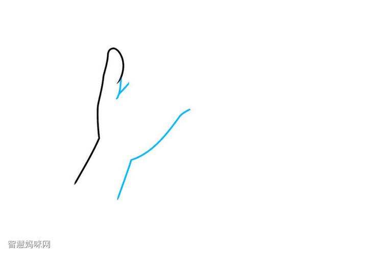如何画勾手指-图1简笔画作品完成图