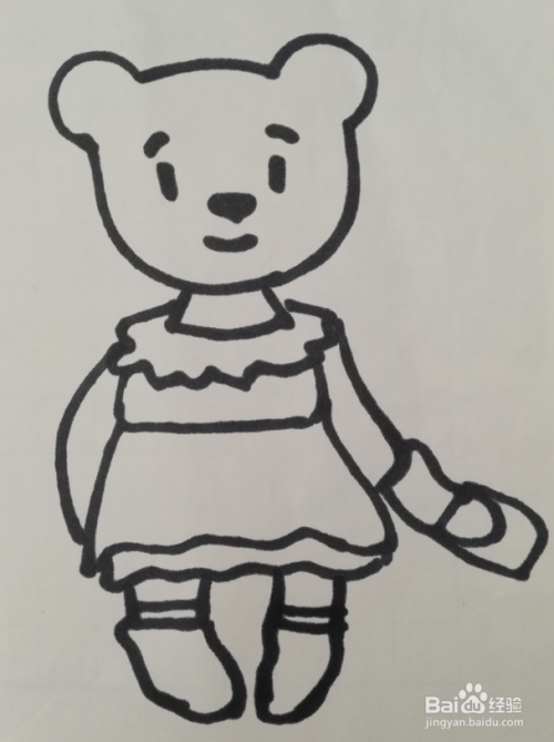 儿童简笔画 小熊的画法 小熊的简笔画