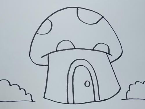 简笔画蘑菇房子 简单好学