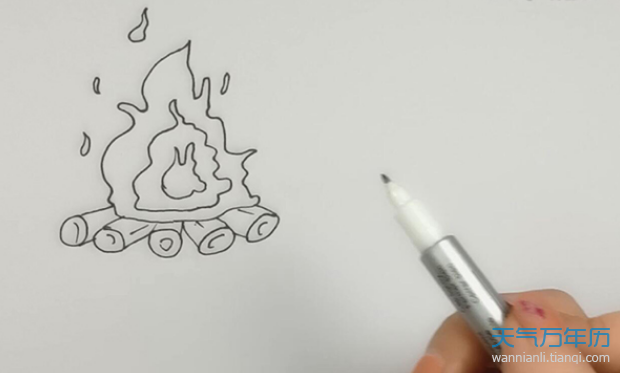 火的简笔画怎么画火的简笔画步骤图解教程