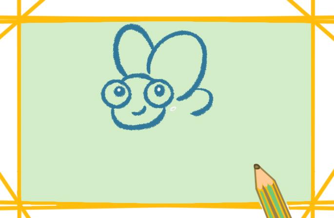 蜜蜂卡通简笔画带颜色教程步骤