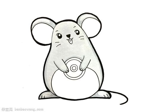 卡通新年老鼠简笔画2020鼠年吉祥物简笔画