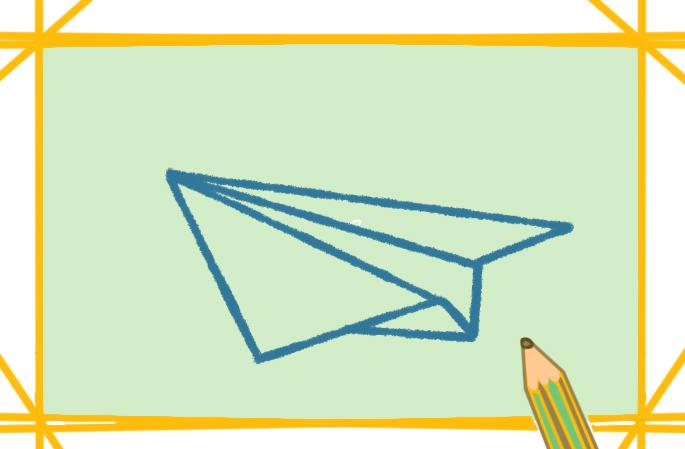 漂亮的纸飞机上色简笔画图片教程步骤