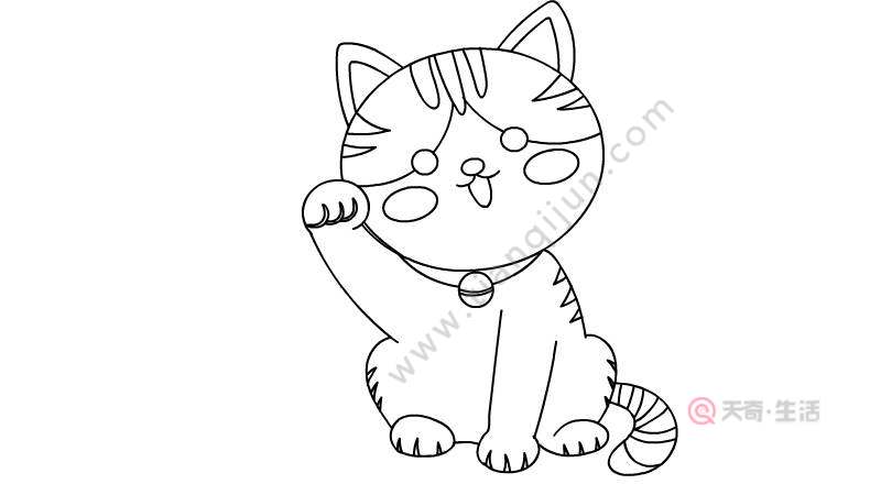 小猫咪简笔画画法 - 天奇生活