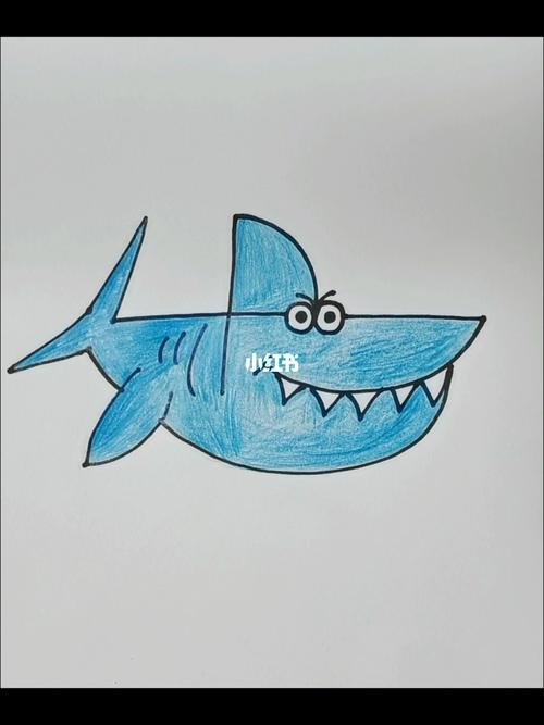儿童简笔画鲨鱼