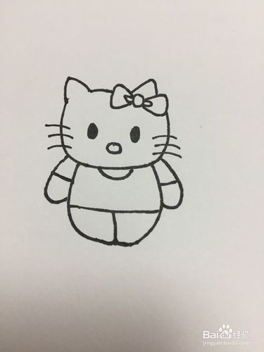 hello kitty猫的简笔画