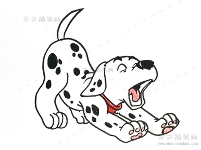 卡通小狗简笔画简单模板怎么画最可爱的小狗简笔画 - 天天手抄报