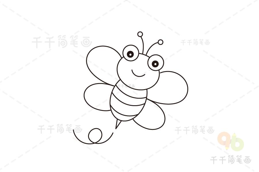 简笔画蜜蜂的画法和步骤