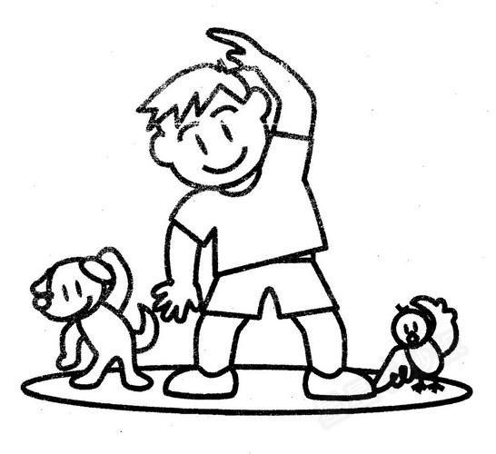 锻炼身体简笔画幼儿的图片集内容包含有我喜欢运动儿童简笔画