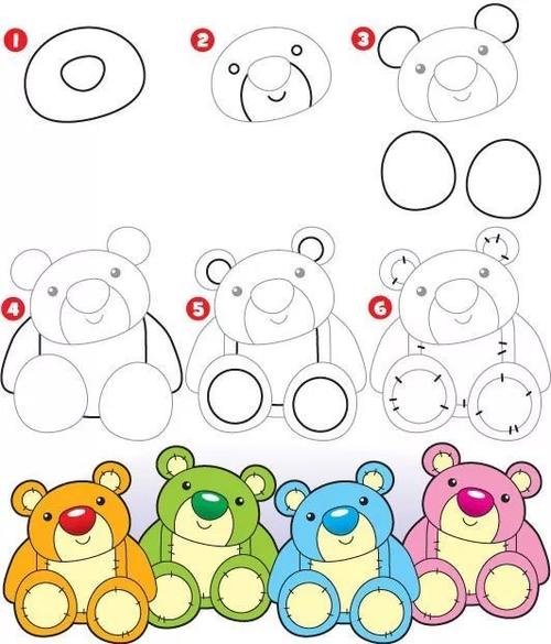 熊-卡通动物简笔画