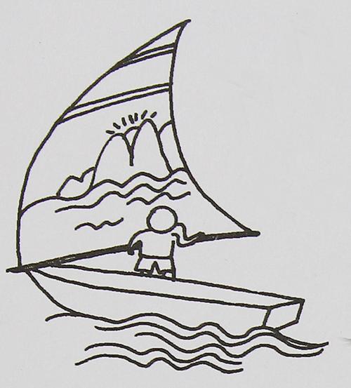 简笔画帆船简笔画帆船怎么画美术图片美术作品