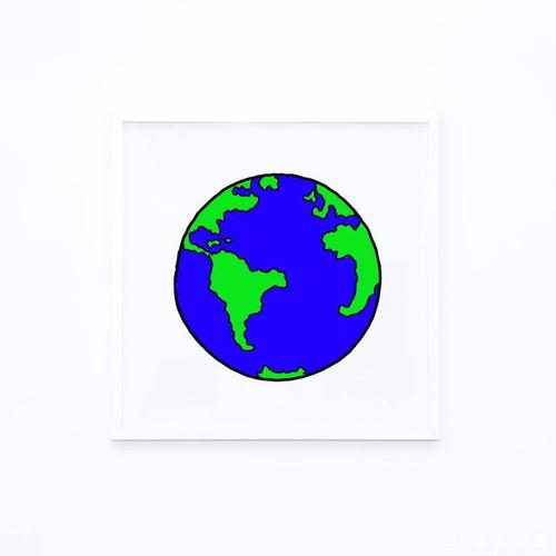 如何画地球简笔画 - 一学就会画的地球儿童画